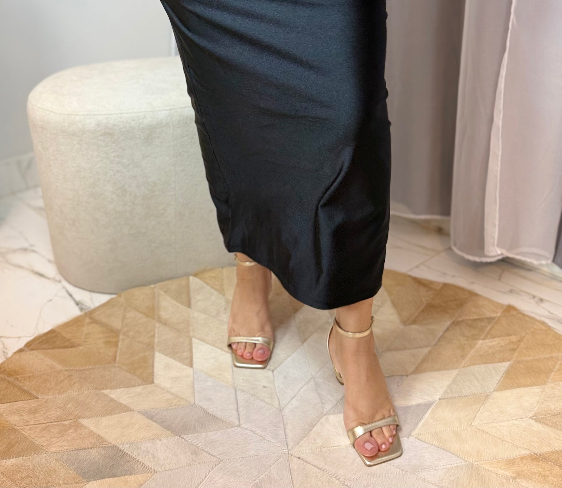 Sandália Tiras - Metalizado Ouro